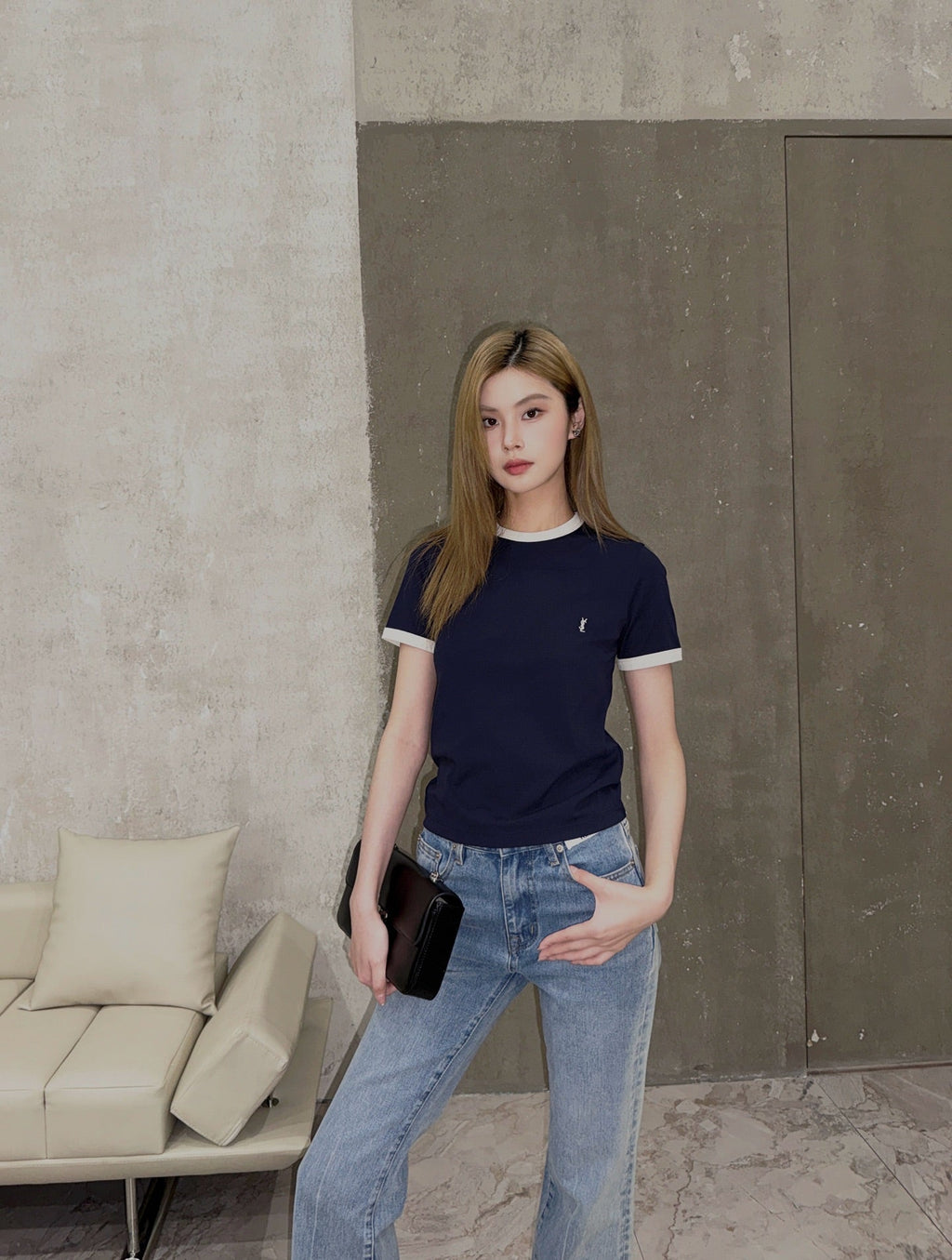 2026 Women’s Saint L Embroidered Patchwork Short-Sleeved T-Shirt (FF722)