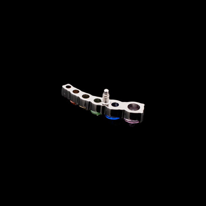 Idalia - 16G Rainbow Internally Threaded End - Khrysos Jewelry