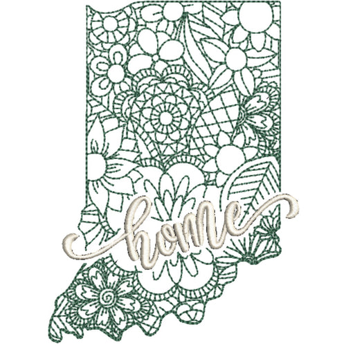 Indiana Home Embroidered Tee