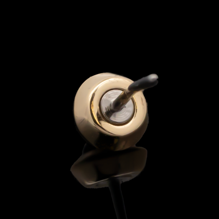 Indie - 18kt Gold Threadless End - Khrysos Jewelry