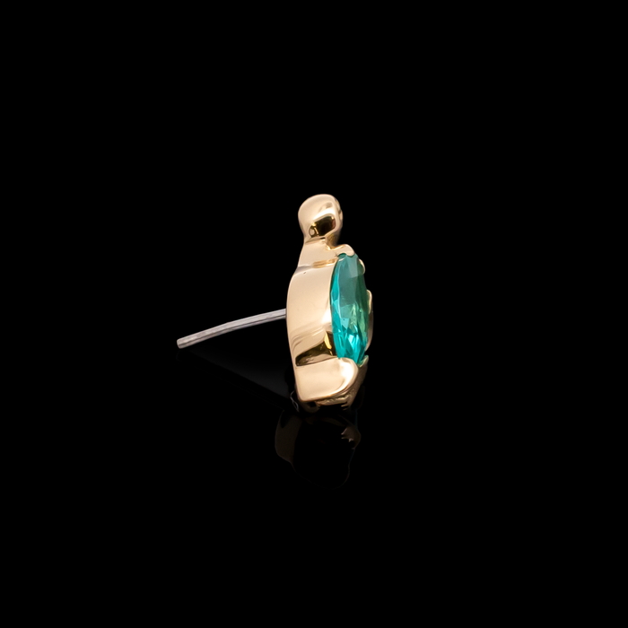 Isolara - 18kt Gold Threadless End - Khrysos Jewelry