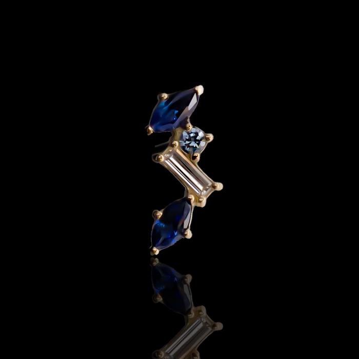 Yellow Gold / Genuine Sapphrie / Right