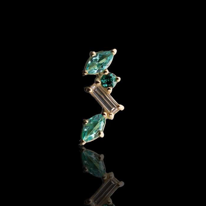 Yellow Gold / Brazilian Paraiba Tourmaline / Right