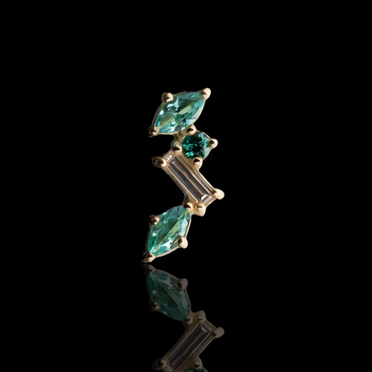 Yellow Gold / Brazilian Paraiba Tourmaline / Right