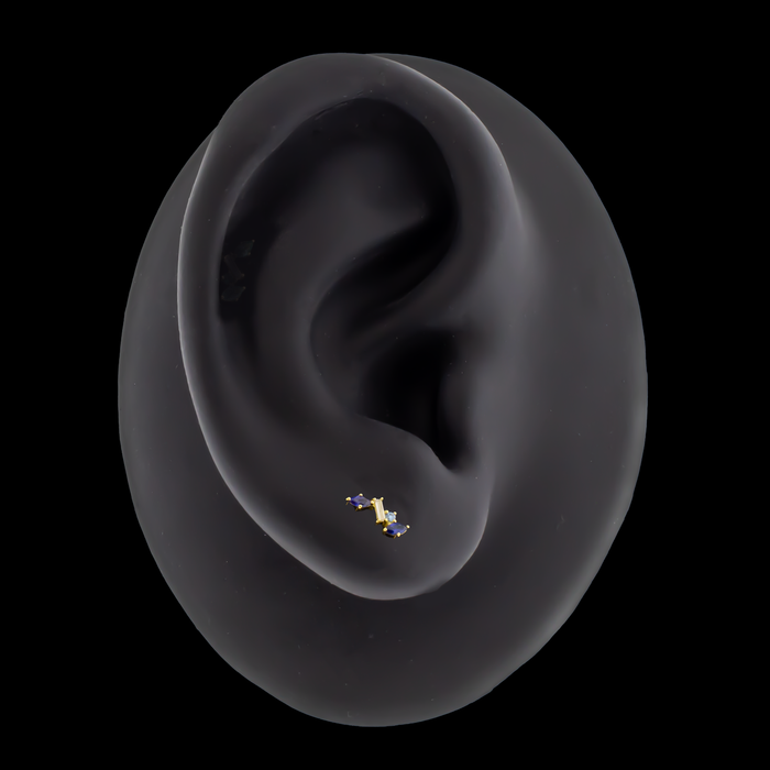 Ivy - 18kt Gold Threadless End - Khrysos Jewelry