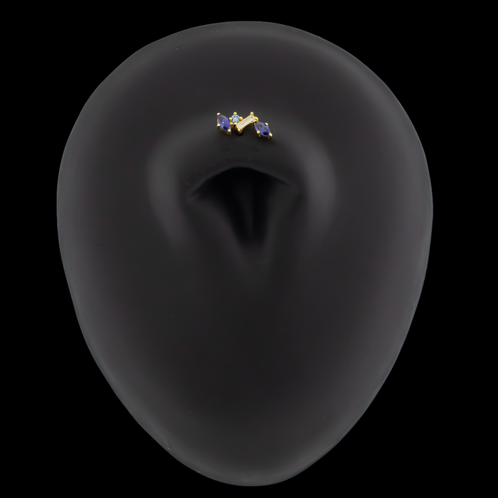 Ivy - 18kt Gold Threadless End - Khrysos Jewelry