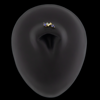 Ivy - 18kt Gold Threadless End - Khrysos Jewelry