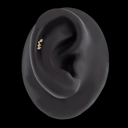 Ivy - 18kt Gold Threadless End - Khrysos Jewelry