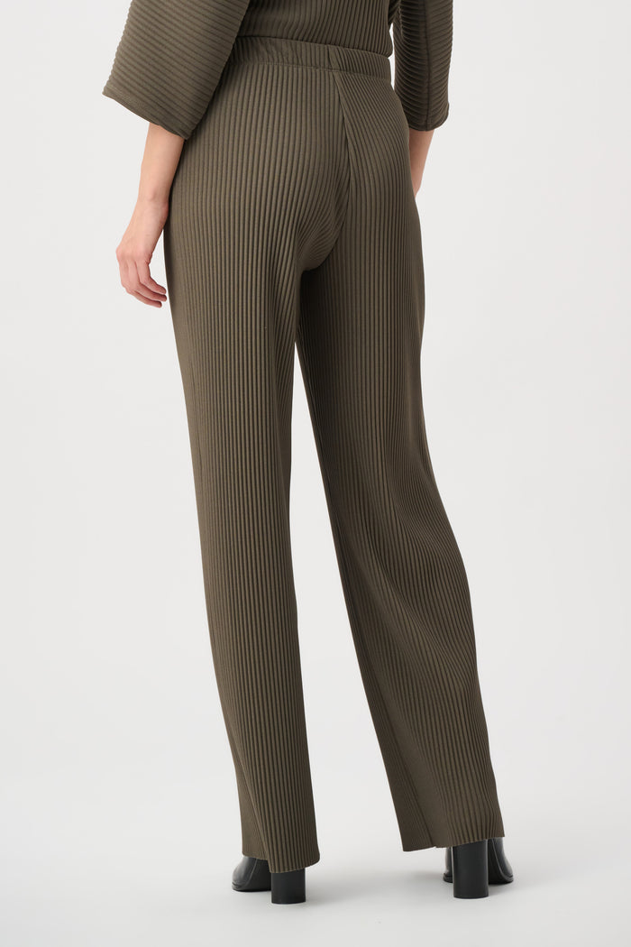 JOSEPH RIBKOFF PLEATED SCUBA CREPE WIDE-LEG PANTS