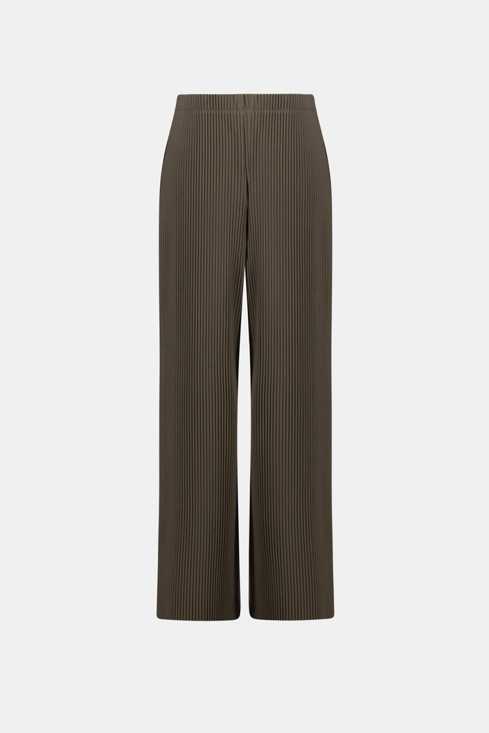 JOSEPH RIBKOFF PLEATED SCUBA CREPE WIDE-LEG PANTS