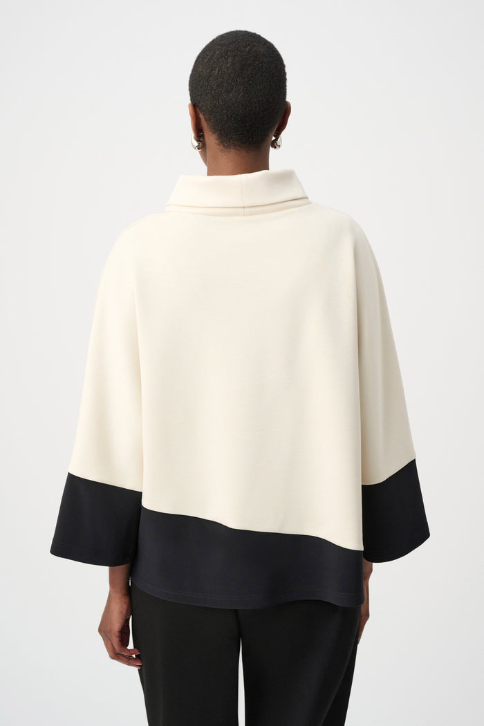 Joseph Ribkoff Scuba Jersey Color Block Trapeze Top