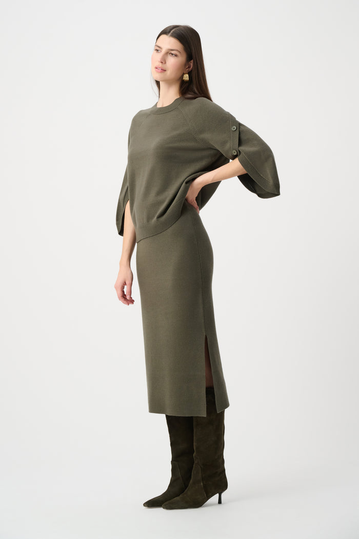 JOSEPH RIBKOFF SWEATER KNIT MIDI SKIRT