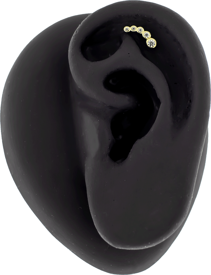Jovi - 14KT Gold Threadless End - Khrysos Jewelry