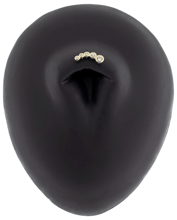 Jovi - 14KT Gold Threadless End - Khrysos Jewelry
