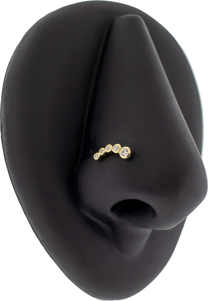Jovi - 14KT Gold Threadless End - Khrysos Jewelry