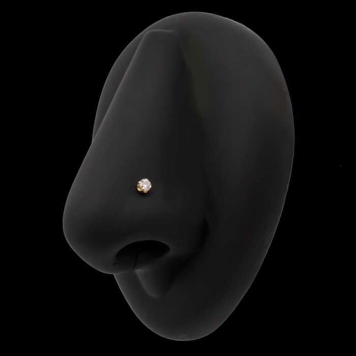 Juliette - 18kt Gold Diamond Threadless End - Khrysos Jewelry