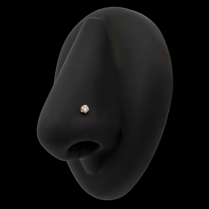 Juliette - 18kt Gold Diamond Threadless End - Khrysos Jewelry
