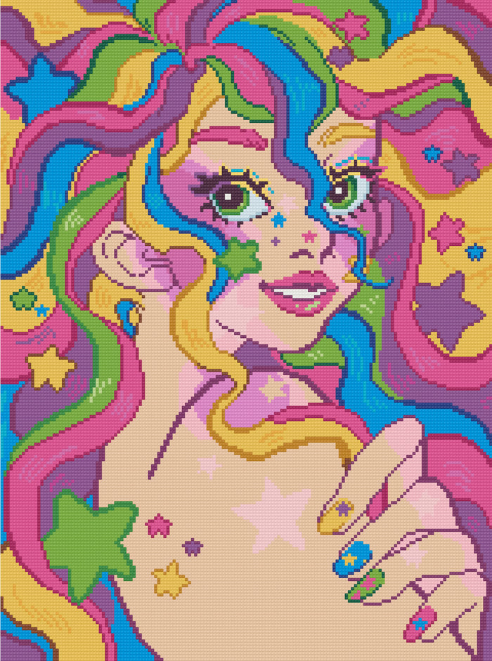 Kaleidoscopic Cutie | Pixel Charted | Ready To Ship