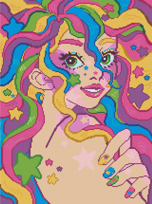 Kaleidoscopic Cutie | Pixel Charted | Ready To Ship