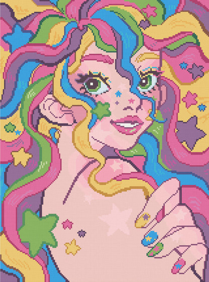 Kaleidoscopic Cutie | Pixel Charted | Ready To Ship