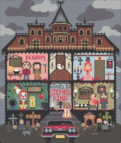King's Horror House | Pixel Charted | Ready To Ship
