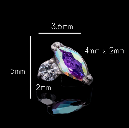 Laurent - 16G Internally Threaded End - Khrysos Jewelry