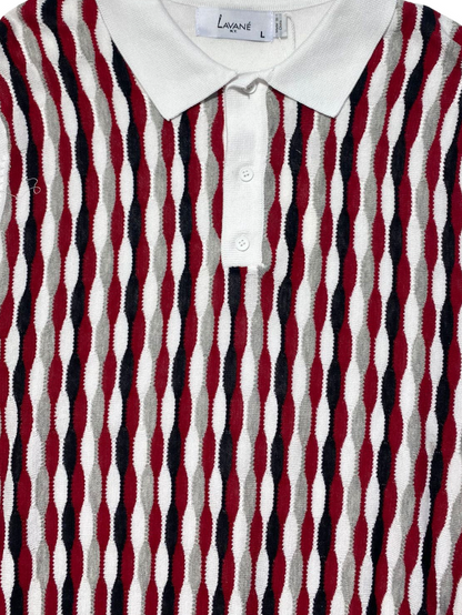 Lavane Mens White Cotton Rayon Blend Short Sleeve Knit Casual Shirt