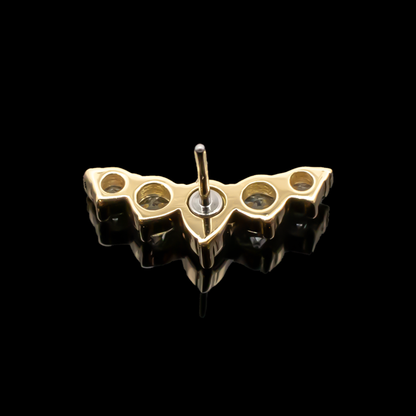 Levi - 18kt Gold Threadless End - Khrysos Jewelry