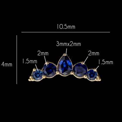 Levi - 18kt Gold Threadless End - Khrysos Jewelry