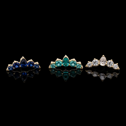 Levi - 18kt Gold Threadless End - Khrysos Jewelry