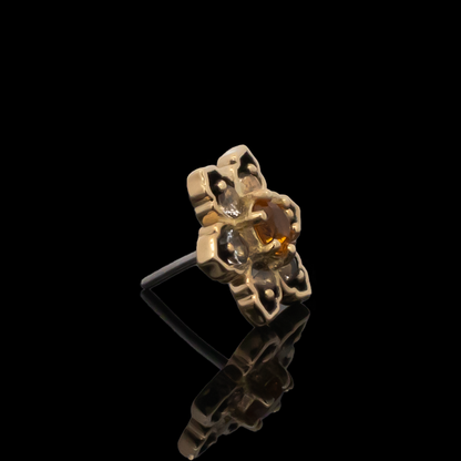 Lily - 18kt Gold Threadless End - Khrysos Jewelry
