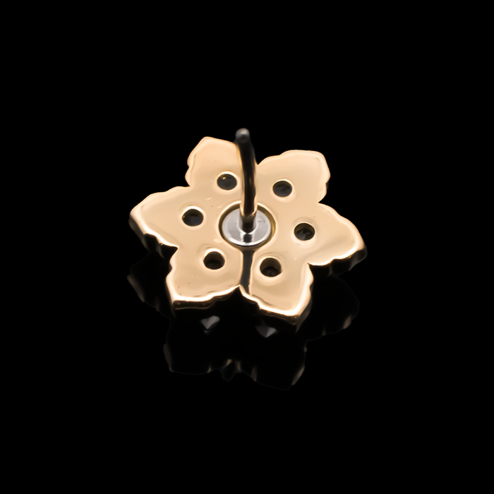 Lily - 18kt Gold Threadless End - Khrysos Jewelry