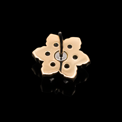 Lily - 18kt Gold Threadless End - Khrysos Jewelry
