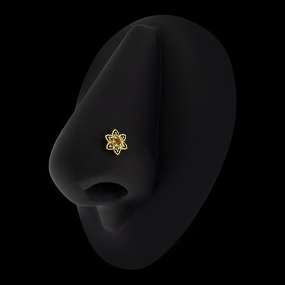 Lily - 18kt Gold Threadless End - Khrysos Jewelry