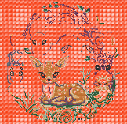 Little Deer And Forest Creatures | Pixel Charted