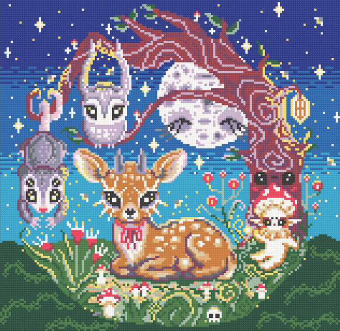 Little Deer And Forest Creatures | Pixel Charted