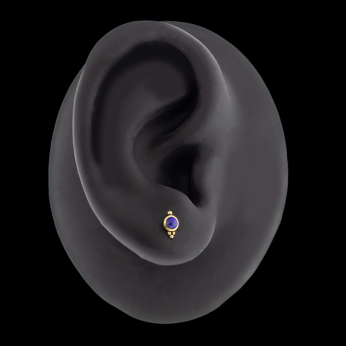 Lydia - 18kt Gold Threadless End - Khrysos Jewelry
