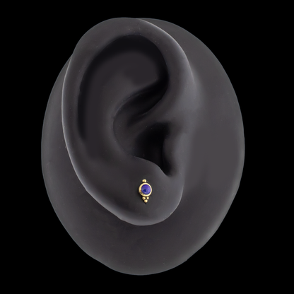 Lydia - 18kt Gold Threadless End - Khrysos Jewelry
