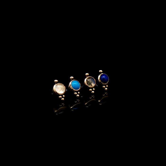 Lydia - 18kt Gold Threadless End - Khrysos Jewelry
