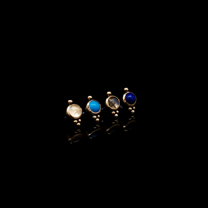 Lydia - 18kt Gold Threadless End - Khrysos Jewelry