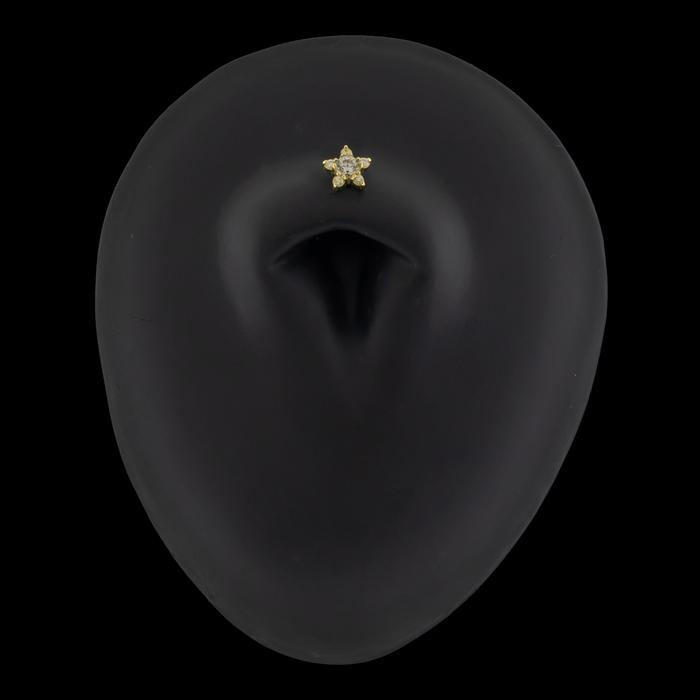 Madeline - 18kt Gold Threadless End - Khrysos Jewelry