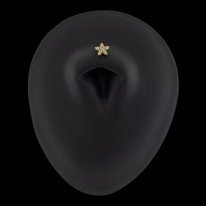 Madeline - 18kt Gold Threadless End - Khrysos Jewelry
