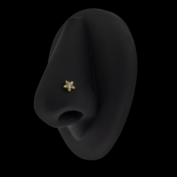 Madeline - 18kt Gold Threadless End - Khrysos Jewelry