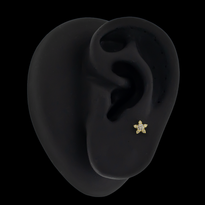 Madeline - 18kt Gold Threadless End - Khrysos Jewelry