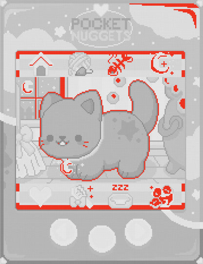 Magic Cat Pocket Nugget | Pixel Charted | Ready To Ship