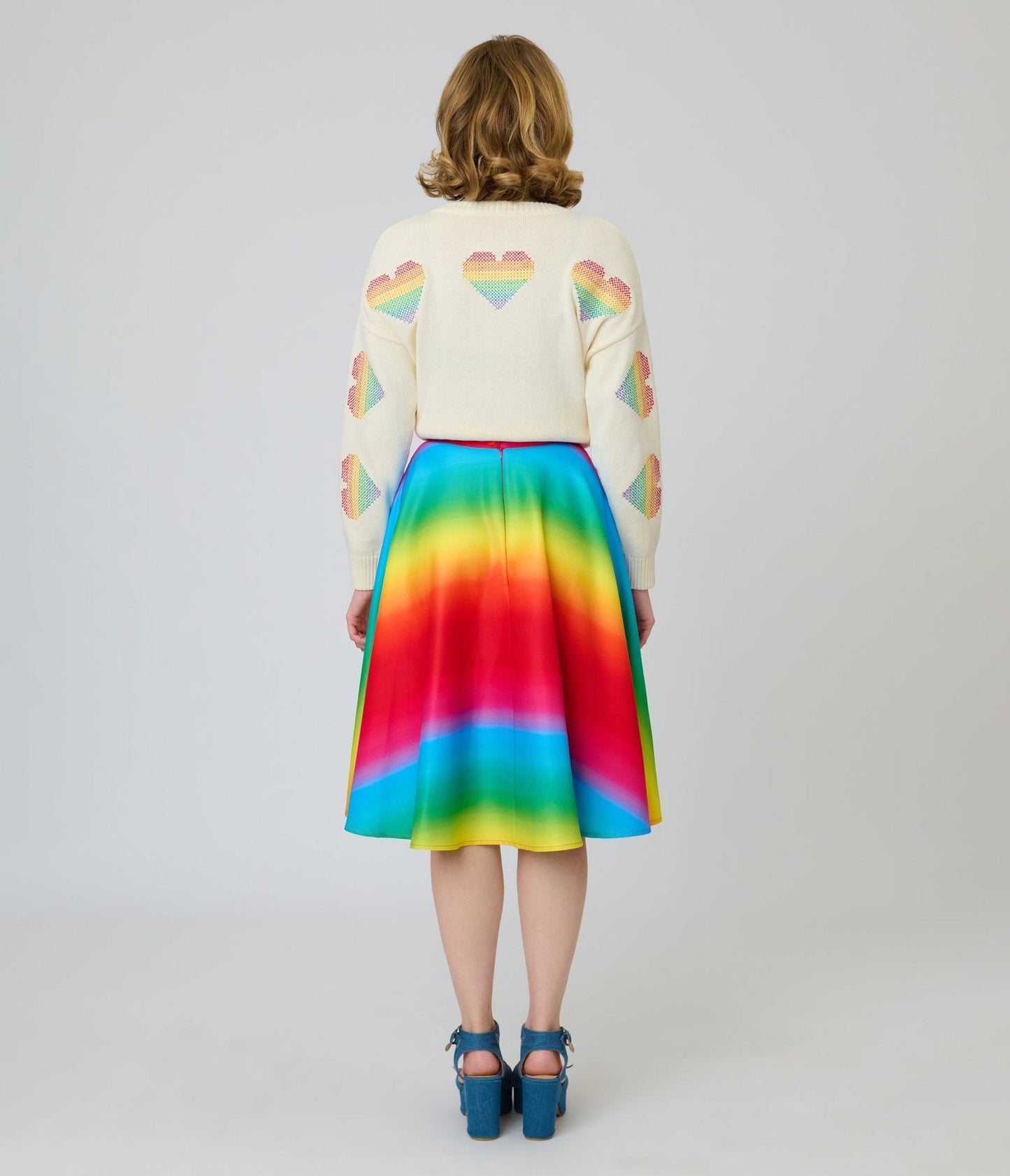 Magnolia Place Ombre Rainbow Sally Swing Skirt