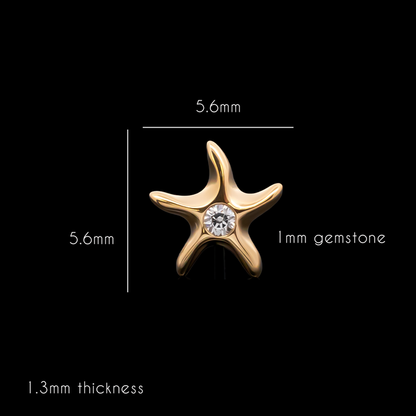 Maristar - 18kt Gold Threadless End - Khrysos Jewelry