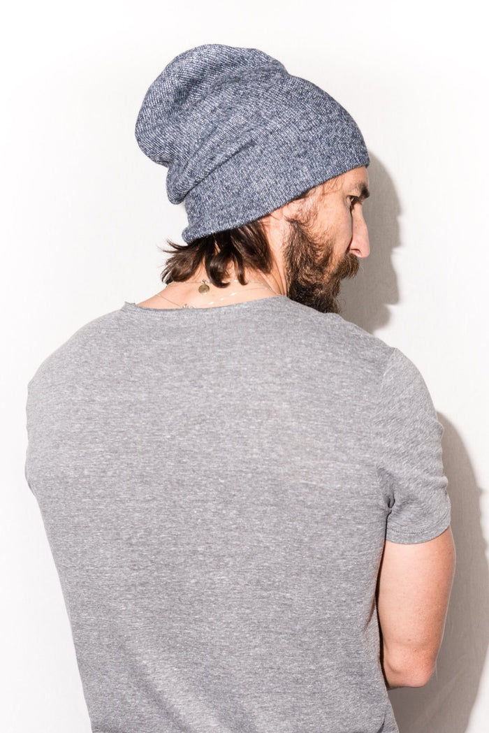 Melange Knit Beanie Cap - Long - view 2