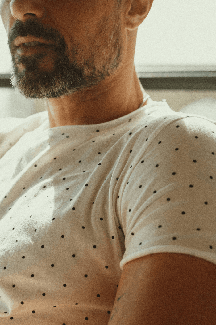 Men's Brolin Raw Neck Crew Dot Print Tee - view 2
