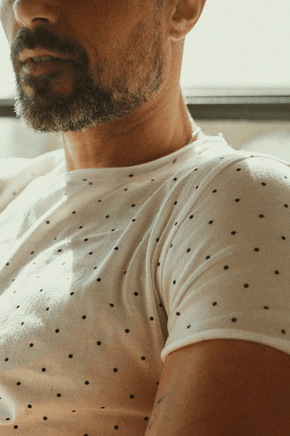 Men's Brolin Raw Neck Crew Dot Print Tee - view 2